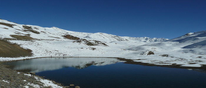 Suraj tal, at approx 4800 metres above sea level